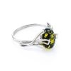 Adorable Sterling Silver Ring With Green Amber The Crocus, Ring Size: 12 / 21.5, image 