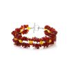 Cherry Amber Designer Bracelet With Glass Beads, image 
