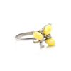 Honey Amber Ring In Sterling Silver With Crystals The Verbena, Ring Size: 13 / 22, image 