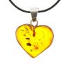 Cognac Amber Heart Pendant The Declaration, image 