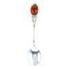 Sterling Silver Spoon With Cognac Amber, image 