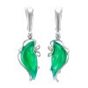Bright Green Synthetic Onyx Dangle Earrings In Silver The Serenade, image 