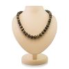 Black Amber Ball Beaded Necklace The Meteor, image 