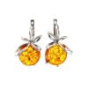 Charming Amber Earrings In Sterling Silver The Paradise, image 