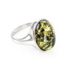 Green Amber Ring In Sterling Silver The Goji, Ring Size: 13 / 22, image 