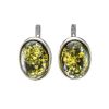 Green Amber Earrings In Sterling Silver The Goji, image 