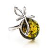 Green Amber Ring In Sterling Silver The Paradise, Ring Size: 13 / 22, image 