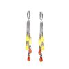 Multicolor Amber Earrings In Sterling Silver The Casablanca, image 