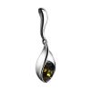 Floral Amber Pendant In Sterling Silver The Peony, image 