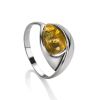Lemon Amber Ring In Sterling Silver The Peony, Ring Size: 11 / 20.5, image 