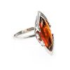 Refined Amber Ring In Sterling Silver The Ballade, Ring Size: 8.5 / 18.5, image 