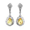 Amber Earrings In Sterling Silver The Luxor, image 