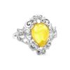 20's Style Amber Ring In Sterling Silver The Luxor, Ring Size: 6.5 / 17, image 