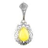 Drop Amber Pendant In Sterling Silver The Luxor, image 