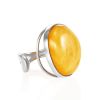 Bold Adjustable Ring With Bright Honey Amber The Glow, Ring Size: Adjustable, image 