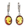 Amber Earrings In Sterling Silver The Nymph, image 
