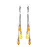 Lemon Amber Earrings In Sterling Silver The Casablanca, image 