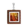 Ipe Brazilian Wood And Cognac Amber Pendant The Indonesia, image 