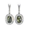 Green Amber Earrings In Sterling Silver The Ellas, image 