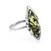 Sterling Silver Ring With Green Amber The Ballade, Ring Size: 11 / 20.5, image 