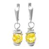 Drop Amber Earrings In Sterling Silver The Flamenco, image 