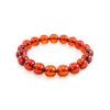 Cherry Amber Ball Beaded Bracelet, image 