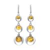 Lemon Amber Earrings In Sterling Silver The Orion, image 