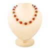 Amber And Silver Ball Beaded Necklace, image 