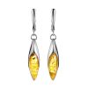 Lemon Amber Earrings In Sterling Silver The Gaudi, image 
