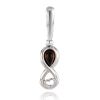 Infinity Symbol Amber Pendant In Sterling Silver The Amour, image 