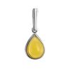 Honey Amber Pendant In Sterling Silver The Fiori, image 