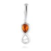 Infinity Symbol Amber Pendant In Sterling Silver The Amour, image 