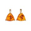 Gold-Plated Earrings With Cognac Amber The Etude, image 