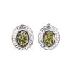 Green Amber Earrings In Sterling Silver The Ellas, image 