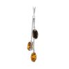 Chain Dangle Amber Pendant In Sterling Silver The Casablanca, image 