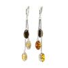 Dangle Amber Earrings In Sterling Silver The Casablanca, image 
