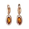 Classy Amber Dangles In Gold The Sophia, image 