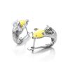 Cute And Fabulous Sterling SilverEarrings With Honey Amber The Cats Collection, image 