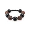 Designer Amber And Metal Beaded Bracelet The Ariadna, image 