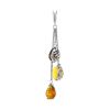 Dangle Amber Pendant In Sterling Silver The Casablanca, image 