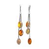 Amber Chain Dangle Earrings In Sterling Silver The Casablanca, image 