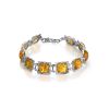 Lemon Amber Link Bracelet In Sterling Silver The Hermitage, image 