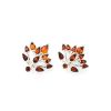 Latch Back Amber Earrings In Sterling Silver Dahlia, image 