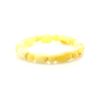 White Amber Beaded Stretch Bracelet, image 
