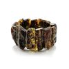 Bold Cognac Amber Beaded Bracelet The Volcano, image 