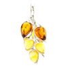 Leaf Amber Pendant In Sterling Silver The Verbena, image 