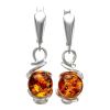Drop Amber Earrings In Sterling Silver The Flamenco, image 