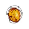 Handcrafted Amber Brooch In Sterling Silver The Rialto, image 