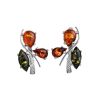 Multicolor Amber Earrings In Sterling Silver The Verbena, image 