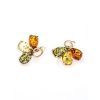 Multicolor Amber Earrings In Gold The Dandelion, image 